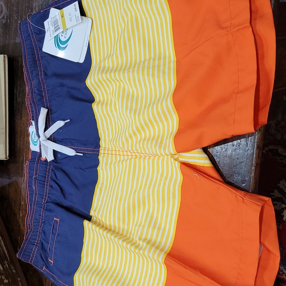 NWT Teal Cove Mens Swim Trunks XL
